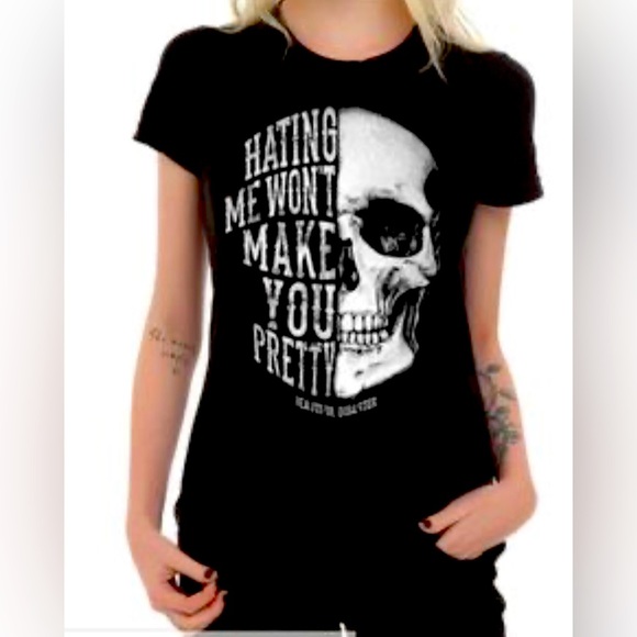 Beautiful Disaster “Hating me won’t make you pretty” tee - Picture 3 of 12